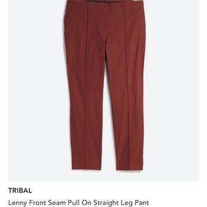 Rust pants with seam detail